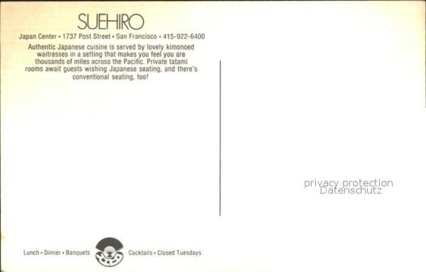 San Francisco California Suehiro Japanese Restaurant Japanese – Bild 2