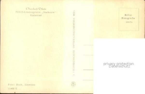 Oberhof Thueringen FDGB Erholungsheim Stachanow Restaurant – Bild 2