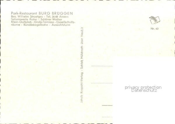 Amern Park Restaurant Burg Brüggen Ruine Auss – Bild 2