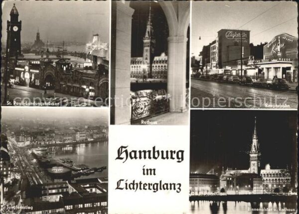 Hamburg im Lichterglanz St Pauli Landungsbrücke