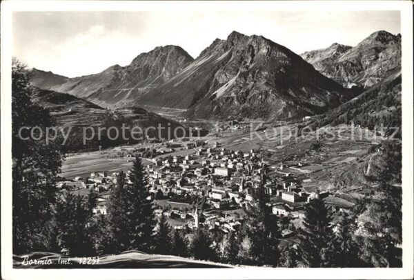 Bormio Gesamtansicht mit Alpenpanorama