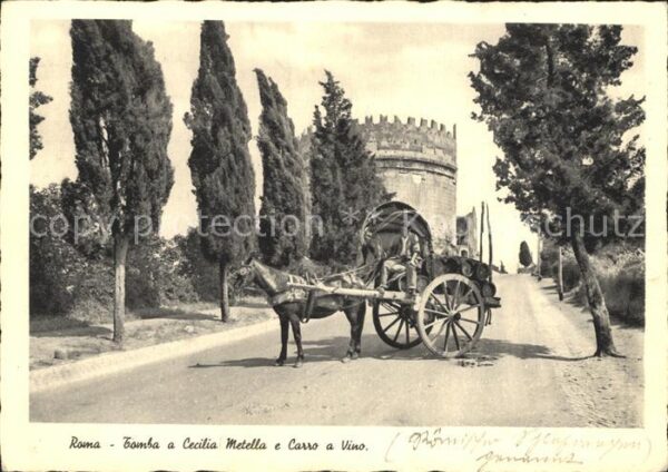 Roma Rom Tomba a Cecilia Metella e Carro a Vino
