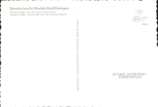 Bad Kissingen Sanatorium Dr Werlich Aufenthaltsraum – Bild 2