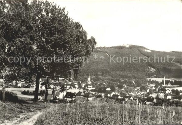 Erdmannsdorf Augustusburg Panorama mit Blick zur Augustusburg
