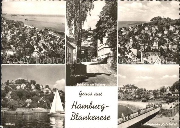 Blankenese Hamburg Süllberg Landungsbrücke Segelboot