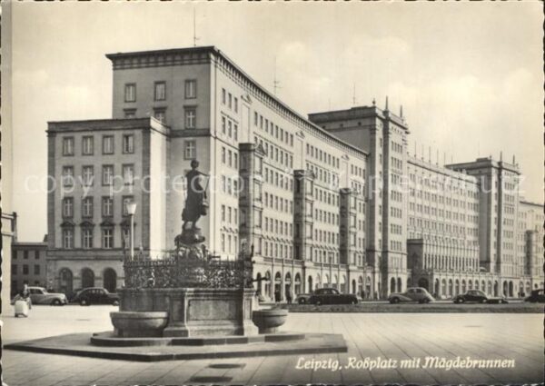 Leipzig Rossplatz mit Mägdebrunnen