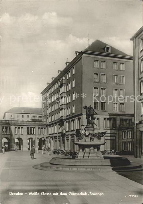Dresden Weisse Gasse Gänsedieb Brunnen