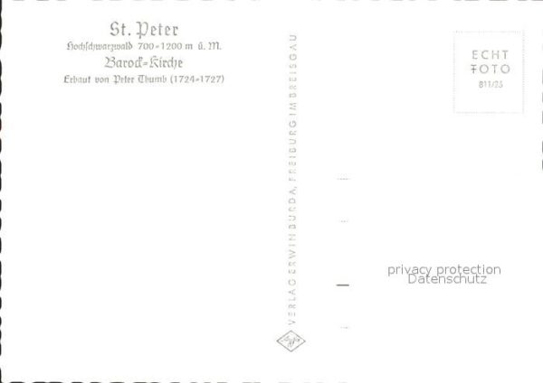 St Peter Schwarzwald Barock Kirche St Petrus Statue Klosterb – Bild 2