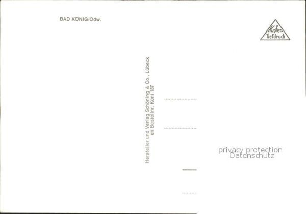 Bad Koenig Odenwald Panorama See Kupfertiefdruck – Bild 2