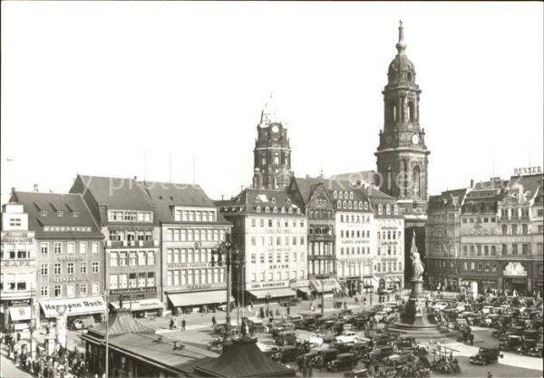 Dresden Altmarkt Siegesdenkmal Kreuzkirche vor