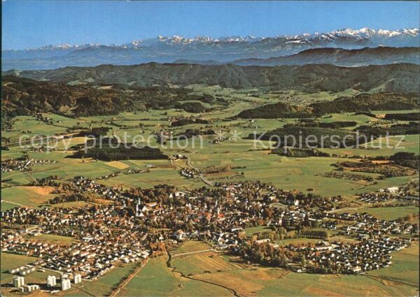 Isny Allgaeu Alpenpanorama Fliegeraufnahme