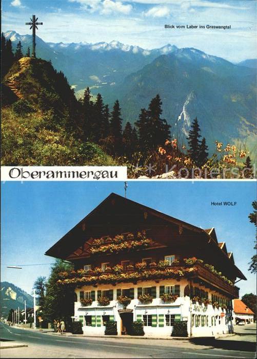 Oberammergau Panorama Blick vom Laber ins Graswangta