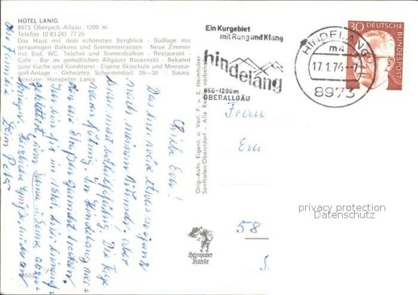 Oberjoch Hotel Lanig Gästezimmer Restaurant Terr – Bild 2