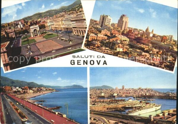 Genova Genua Liguria Piazza della Vittoria Panorama Corso It