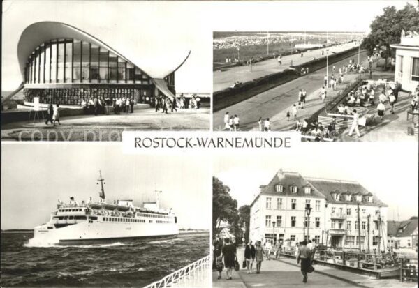 Warnemuende Ostseebad Gaststätte Teepott Strandpromenade Fähr