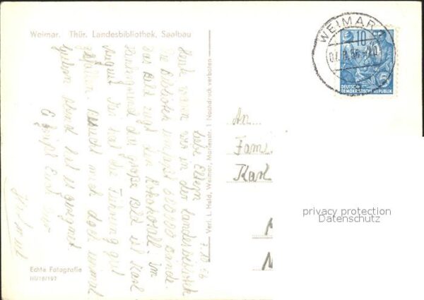 Weimar Thueringen Thüringer Landesbibliothek Saalbau – Bild 2