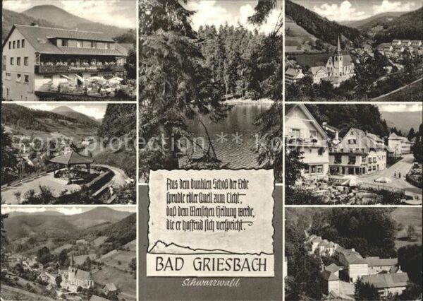 Bad Griesbach Schwarzwald  Teilansichten Hotel Restaurant Kirche A