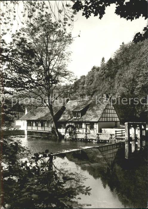 Blaubeuren Blautopf mit historischer Hammerschmied
