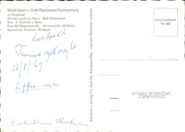 Ruedesheim Rhein Waldhotel Cafe Restaurant Kammerburg – Bild 2