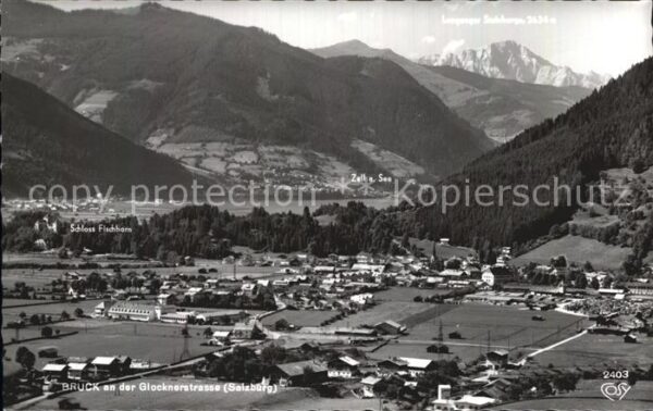 Bruck Grossglocknerstrasse Panorama mit Schloss Fischhorn
