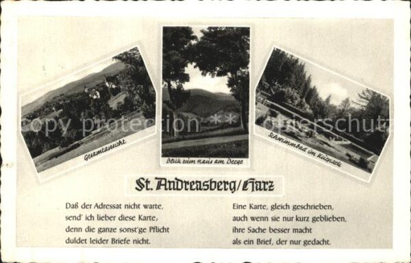 St Andreasberg Harz Gesamtansiht Haus am Berge Schwimmbad K