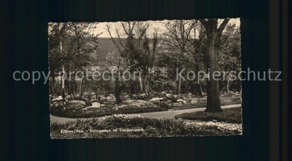 Koethen Anhalt Steingarten im Friedenspark