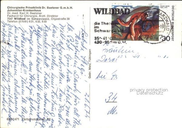 Wildbad Schwarzwald Chirurgische Privatklinik Dr Betzner Jo – Bild 2