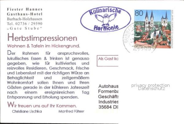 Burbach Gasthaus Hotel Fiester Hannes – Bild 2