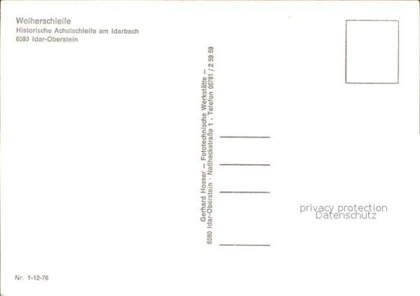 Idar-Oberstein Weiherschleife Hist Achatschleife am Id – Bild 2