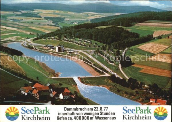 Kirchheim Hessen Seepark Dammbruch August 77 Fliegeraufn