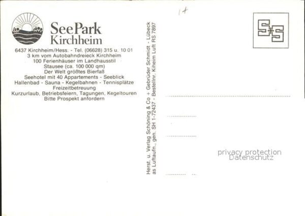 Kirchheim Hessen Seepark Dammbruch August 77 Fliegeraufn – Bild 2