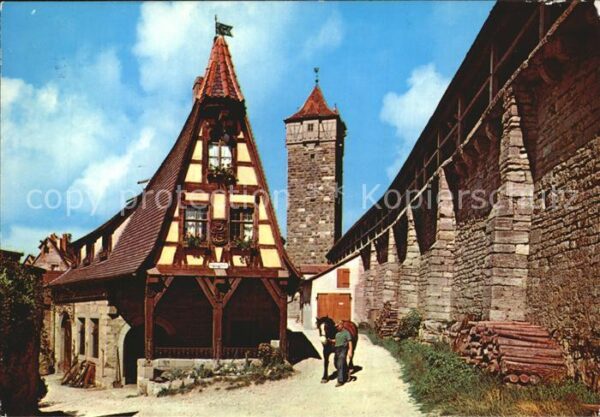 Rothenburg Tauber Alte Schmiede an der Schütt