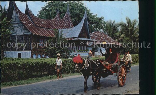 Sumatra Sumatera Horsecart traditional Minankabau vehicl