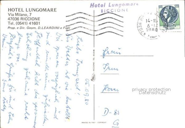 Riccione Hotel Lungomare Strand – Bild 2