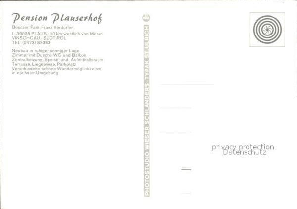Plaus Meran Pension Plauserhof Gastraum – Bild 2
