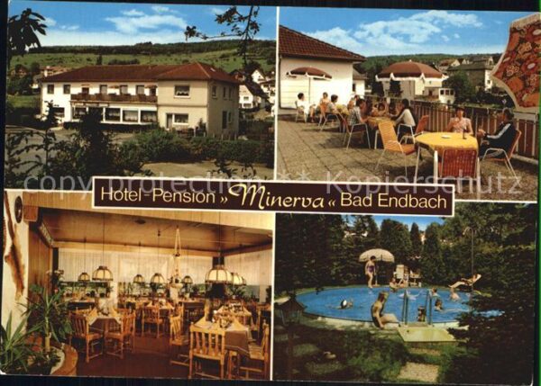 Bad Endbach Hotel Pension Minerva Terrasse Gastraum