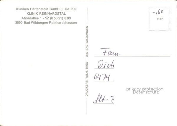 Reinhardshausen Kliniken Hartenstein Klinik Reinhardsta – Bild 2