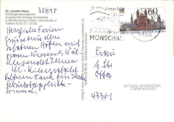 Hoefen Monschau St Josefs Haus Müttergenesungsheim – Bild 2