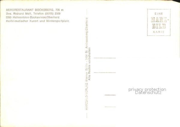 Hahnenklee-Bockswiese Harz Bergrestaurant Bocksberg Gasträume Luft – Bild 2