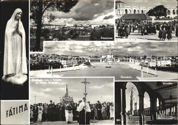 Fatima Gnadenbild Panorama Santuario Procissao