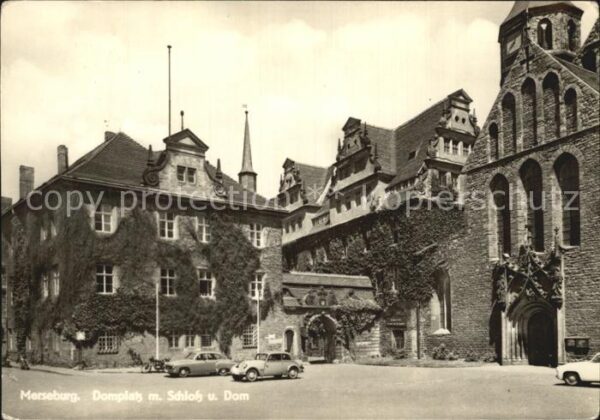 Merseburg Saale Domplatz mit Schloss und Dom