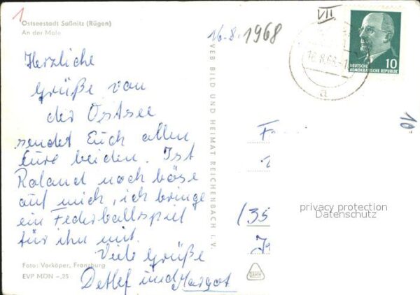 Sassnitz Ostseebad Ruegen An der Mole – Bild 2