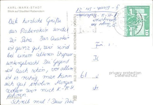 Karl-Marx-Stadt Stadtteil Rabenstein Teilansicht – Bild 2