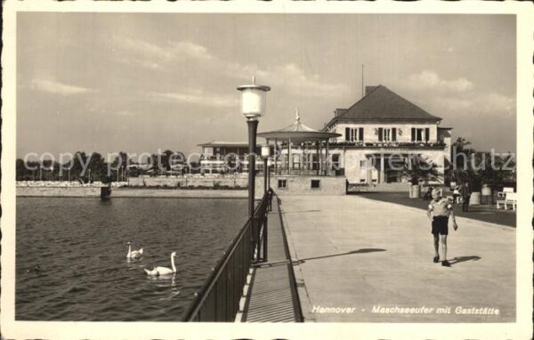Hannover Maschseeufer mit Gaststätte