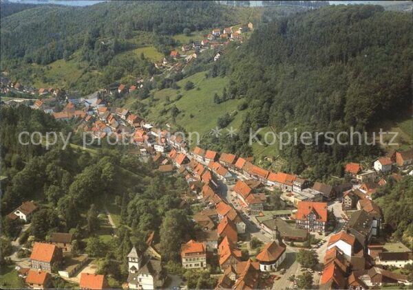 Bad Grund Stadtansicht Fliegeraufnahme