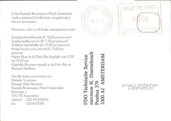Amsterdam Niederlande Fliegeraufnahme mit Ramada Hotel – Bild 2