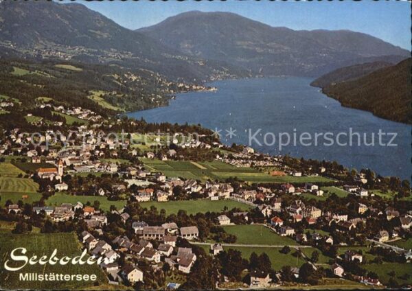Seeboden Millstaettersee Fliegeraufnahme