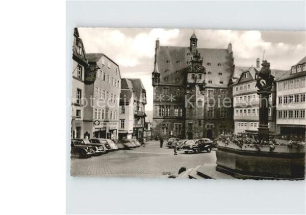 Marburg Lahn Marktplatz mit Rathaus