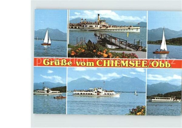 Chiemsee Segelboote Dampfer