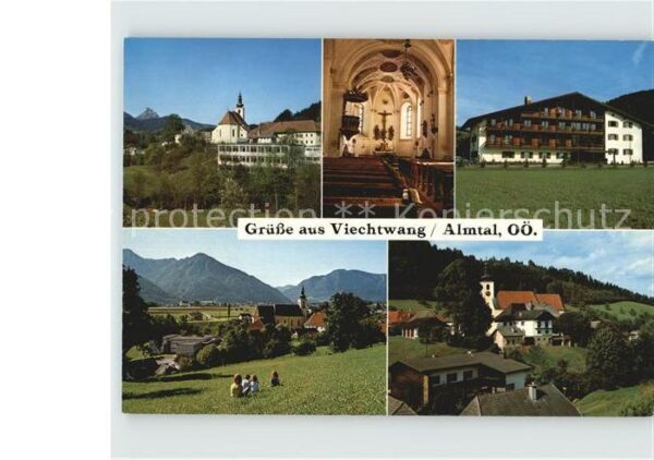Viechtwang Pfarrkirche Bezirkaltenheim Ortsansicht
